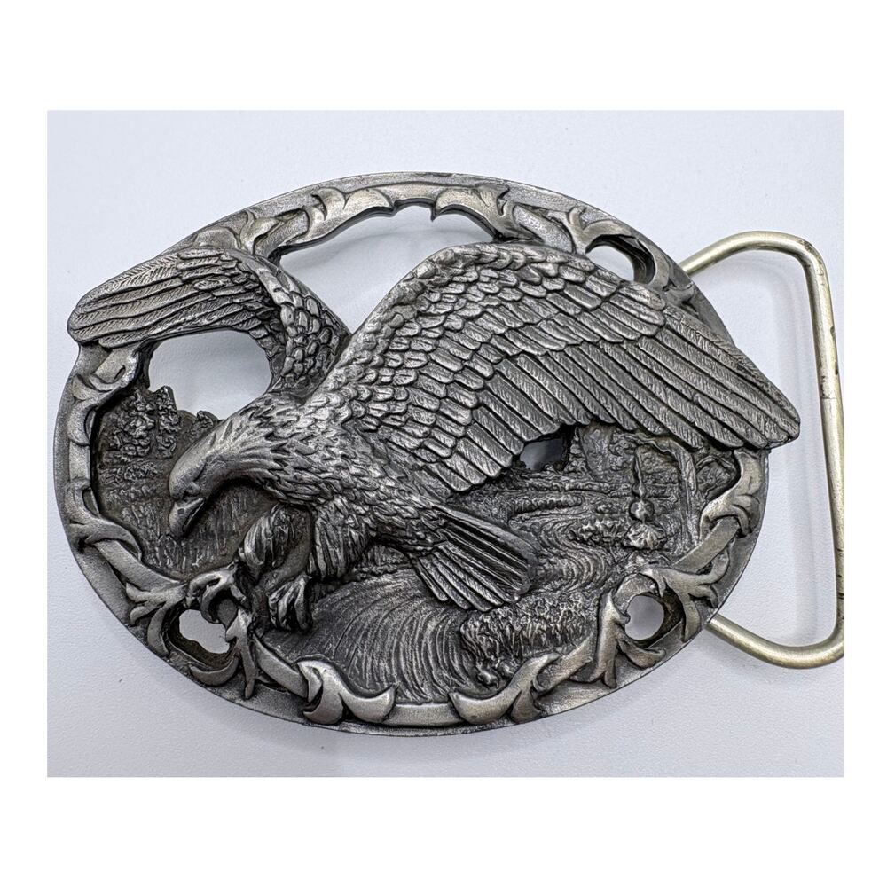 C & J, Inc Pewter Flying Eagle Belt Buckle